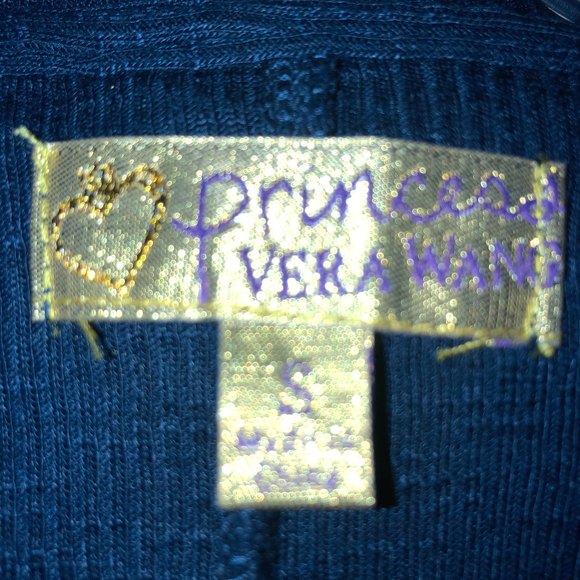 Princess Vera Wang Navy Sweater Cardigan Size Small - Picture 3 of 4